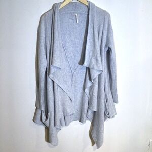 Free People Waterfall Cardigan Open Front Cozy Knit Sweater Drape‎ Size S